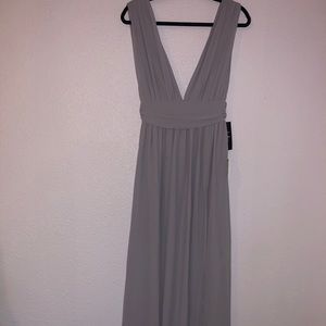Lulus Light Grey Long Dress